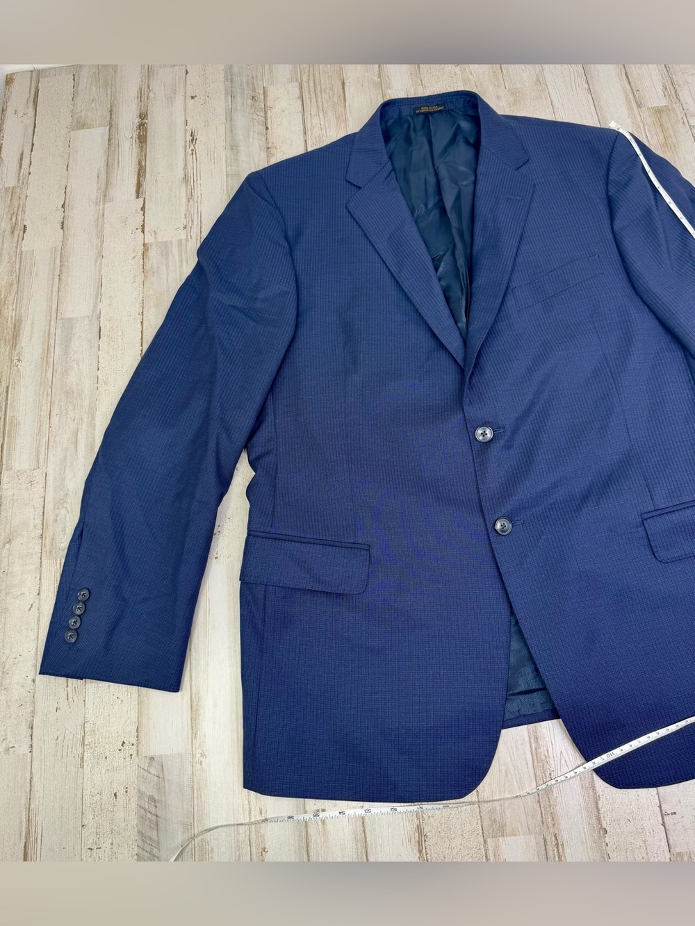 Jos A Bank Reserve Blazer Mens 44R Blue Super 120s Wool - Picture 3 of 12
